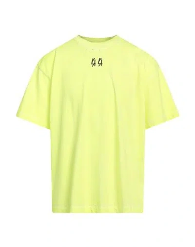 44 Label Group Man T-shirt Yellow Size Xxl Cotton