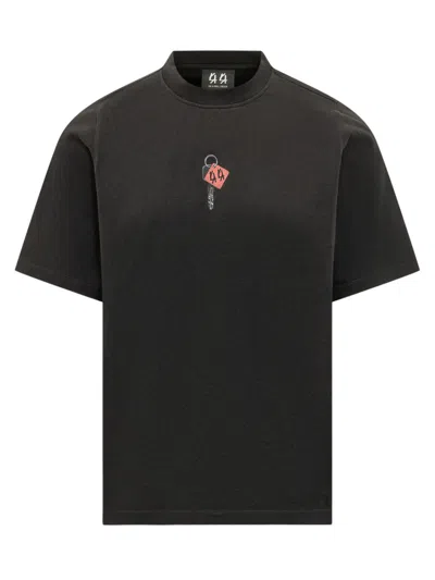 44 Label Group Men Black Crew Neck T-shirt