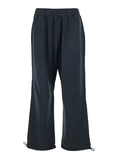 44 LABEL GROUP 44 LABEL GROUP MEN BLACK PANTS WITH ELASTIC WAIST AND DRAWSTRING HEM IN TECH FABRIC MAN