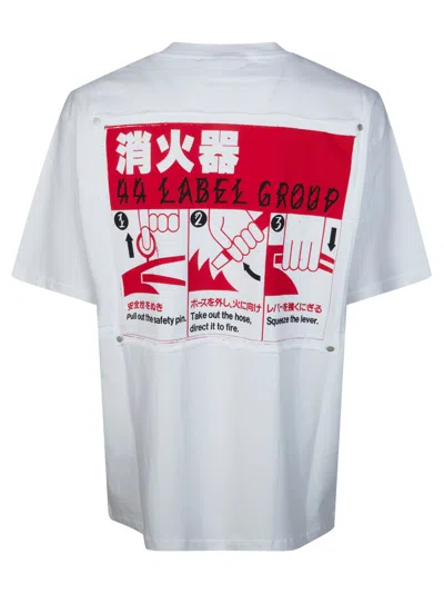 44 Label Group Men's Mini Front Print T-shirt In White