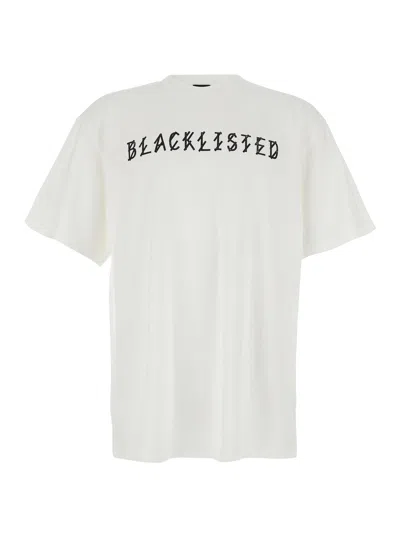 44 Label Group Men White Crew Neck T-shirt With Large Logo On The Front And Back In Cotton Man