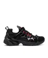 44 Label Group Mesh-panelled Low-top Sneakers In Black
