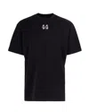 44 Label Group Centipede Graphic Black T-shirt With Iconic Logo In Black + Centipede Sapphire