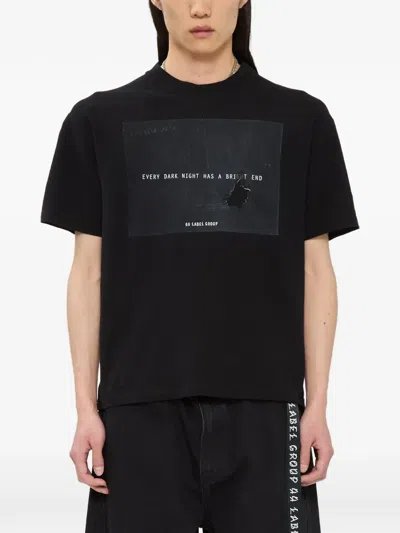 44 Label Group Motto T-shirt In Black