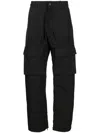 44 Label Group Multi-pocket Parachute Trousers In Schwarz