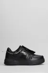 44 Label Group New Avril Sneakers In Black Leather In Black