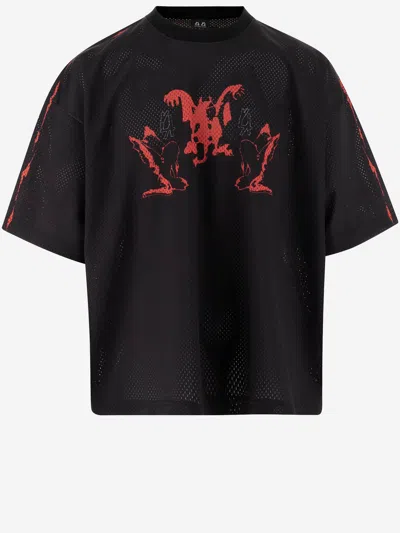 44 Label Group Nylon Soccer T-shirt With Print In Black