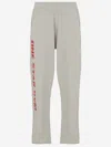 44 Label Group Off White Cotton Gym Jogger Pants In Gray