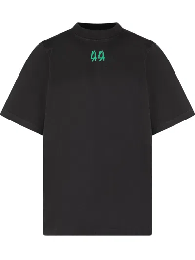 44 Label Group Over Tee With Dog Patch In Black-drk Dog Patch Bright Green
