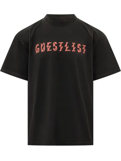 44 Label Group Oversize T-shirt With Unique Stampaint Design In Black Guestlist Red