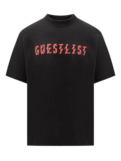 44 Label Group Oversize T-shirt With Unique Stampaint Design In Black Guestlist Red