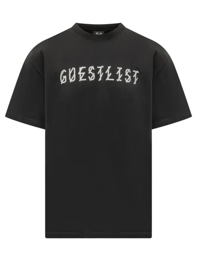 44 Label Group Oversized T-shirt With Unique Stampaint Design In Black-guestlist Berlin Sub