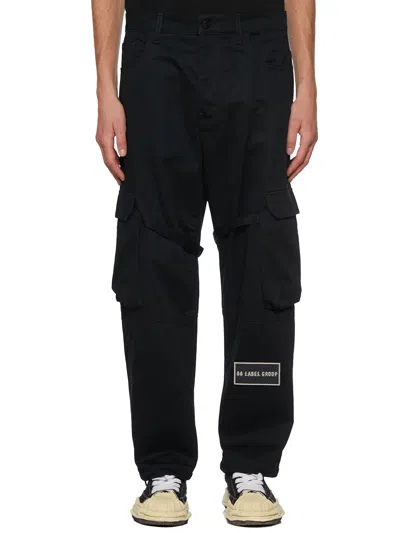 44 Label Group Pantalone In Cotone Helm In Black