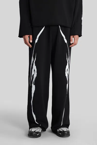 44 LABEL GROUP PANTS IN BLACK COTTON