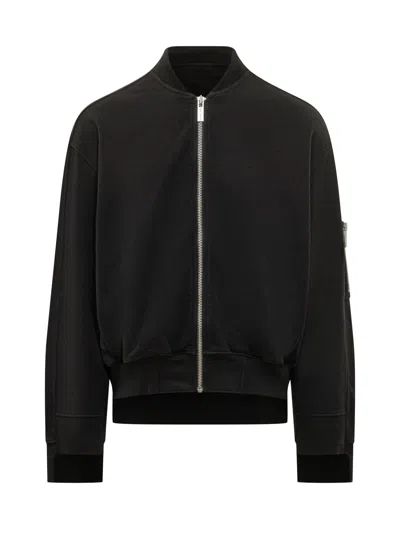 44 Label Group Patchwork Bomber Jacket With Crowd Appliqué Detail In Black-crowd Patch Dirty White