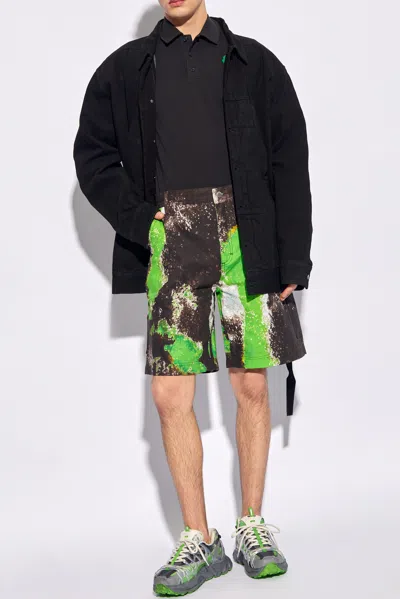 44 Label Group Man Shorts & Bermuda Shorts Green Size 38 Cotton In Multicolour