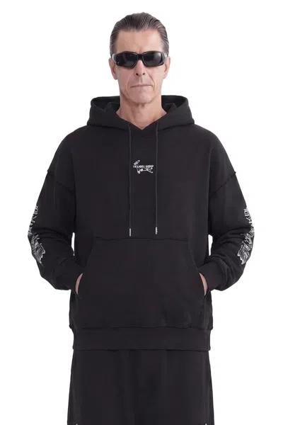 44 Label Group Pins Hoodie In Brown