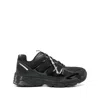 44 Label Group Dragger Sneakers In Black Leather And Fabric
