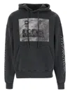 44 Label Group Print-detail Drawstring Hoodie In Black