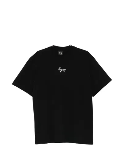 44 Label Group Print Short-sleeve T-shirt In Black