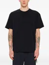 44 Label Group Classic Logo-embroidered Cotton T-shirt In Black
