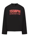 44 Label Group Safe Space Sweatshirt In Black-safe Space Sleeve