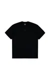 44 Label Group Classic Logo-embroidered Cotton T-shirt In Black
