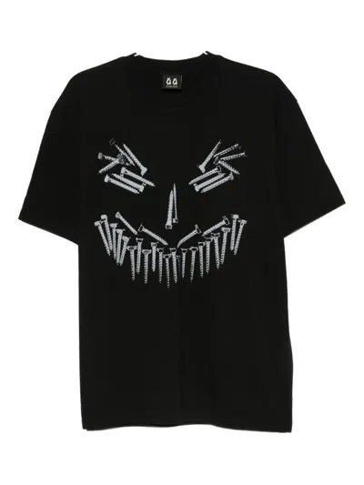 44 Label Group Short-sleeved T-shirt In Black