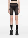 44 Label Group Semi-sheer Shorts In Black