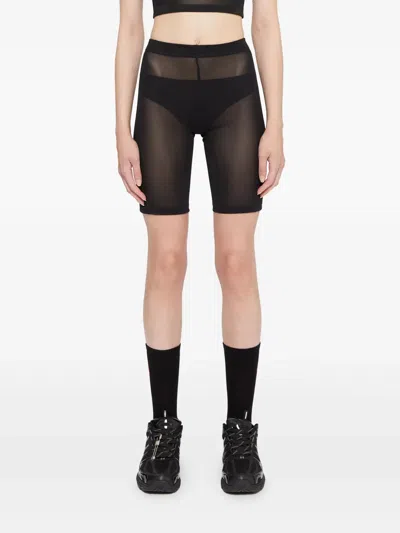 44 Label Group Semi-sheer Shorts In Black