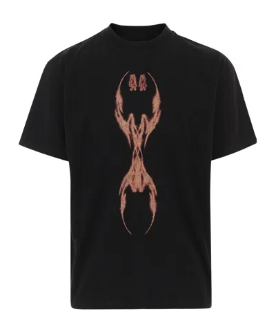 44 Label Group Short-sleeved T-shirt In Black