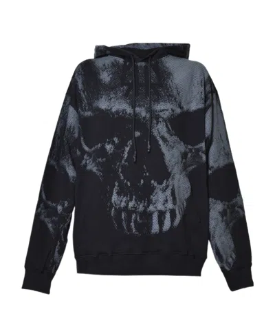 44 Label Group Skull-print Cotton Hoodie In Black