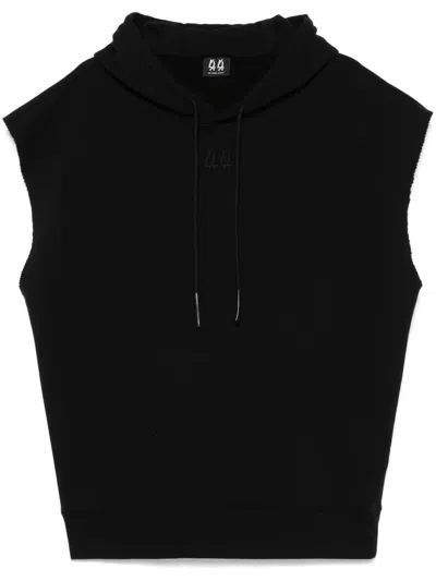 44 Label Group Sleeveless Hoodie In Black