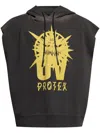 44 Label Group Sleeveless Hoodie In Grey