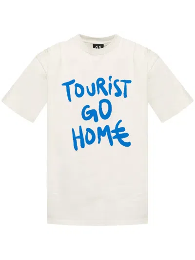 44 Label Group Slogan-print T-shirt In 白色