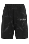 44 Label Group Smoke Bermuda Shorts In Black Cotton