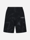 44 Label Group Smoke Bermuda Shorts In Black Cotton In Black+effetto Smoke