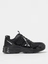 44 Label Group Dragger Sneakers In Black Leather And Fabric In Black