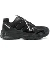 44 Label Group Dragger Sneakers In Black Leather And Fabric In Black