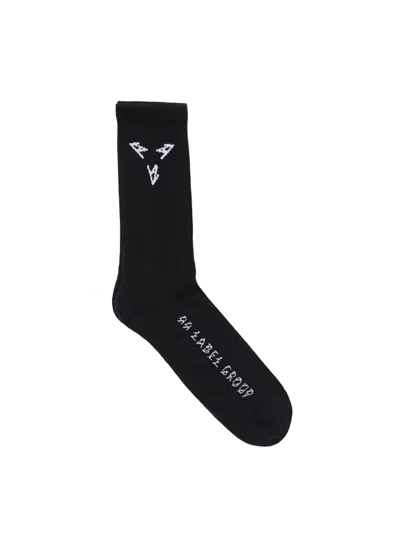 44 Label Group Socks In Stretch Cotton In Black