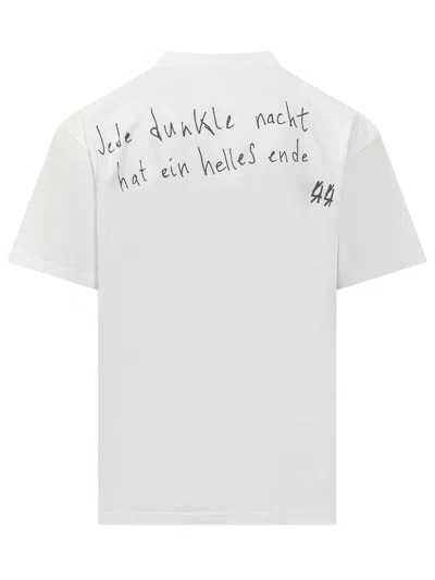 44 Label Group Standard Tee In Optical White-motto Dirty White