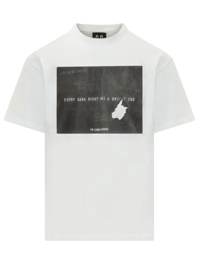 44 Label Group Standard Tee In Optical White-motto Dirty White