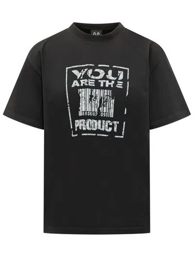 44 Label Group Statement T-shirt With Bold Lettering In Black-product Dirty White