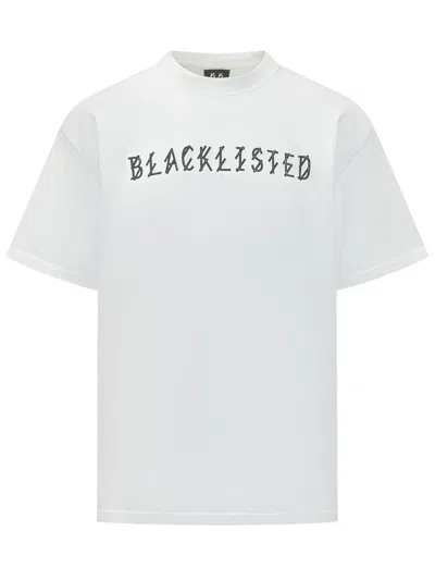 44 Label Group Statement T-shirt With Unique Stampaint Design In Optical White-blacklisted Black