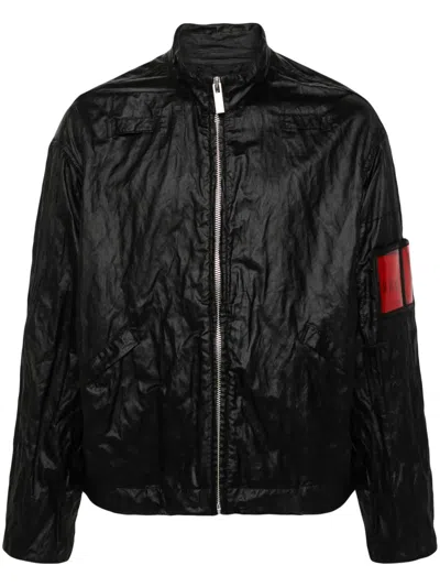44 Label Group Stress Crinkled Jacket In 黑色