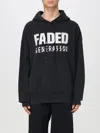 44 Label Group Faded Gen Cotton Hoodie With Drawstring Hood