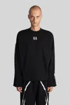 44 Label Group Logo-embroidered Frayed-edge Sweater In Blue