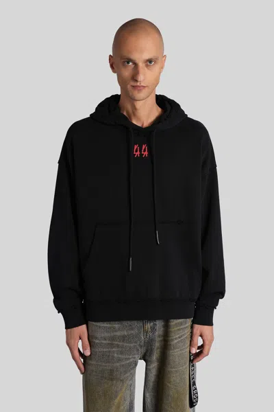 44 LABEL GROUP SWEATSHIRT IN BLACK COTTON