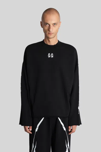 44 Label Group Sweatshirt In Black Cotton In Blue