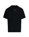 44 Label Group Black Crewneck T-shirt With Logo On The Front And Maxi Logo On The Rear In Cotton Man In Black